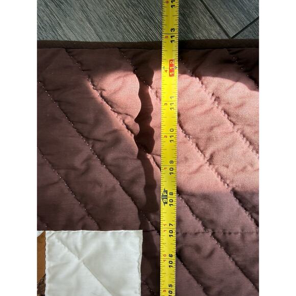 Amish Broken Star Quilt Handcrafted Brown Gold Cotton Handsewn King 98x113 - Picture 7 of 8